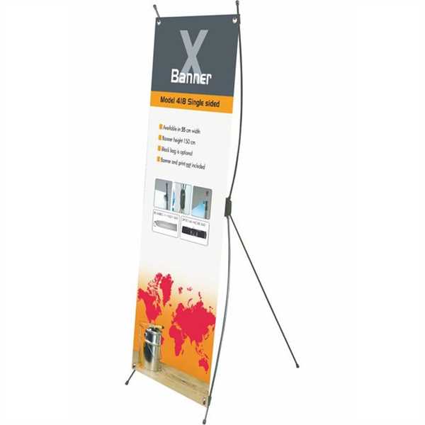 X- BANNER STAND 55 x 150 cm. Enkeltsidet - Sort