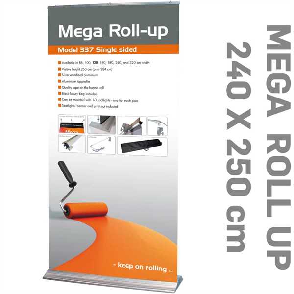 MEGA ROLL-UP Alu  - 238 cm x 284 cm Mega Roll-Up