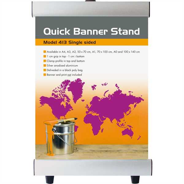 QUICK BANNER STAND Alu/elox. - A1