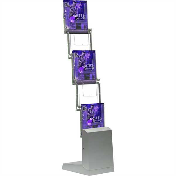 FOLD-UP BROCHURE STAND - Alu/akryl - 5 x A4 (5 x 21 x 29,7 cm)